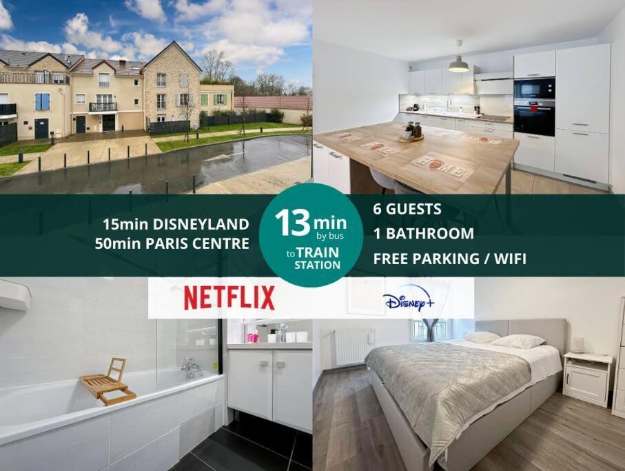Le Cosy Villeneuve - Appartement Cosy Pour 6 A Disneyland Paris Esterno foto